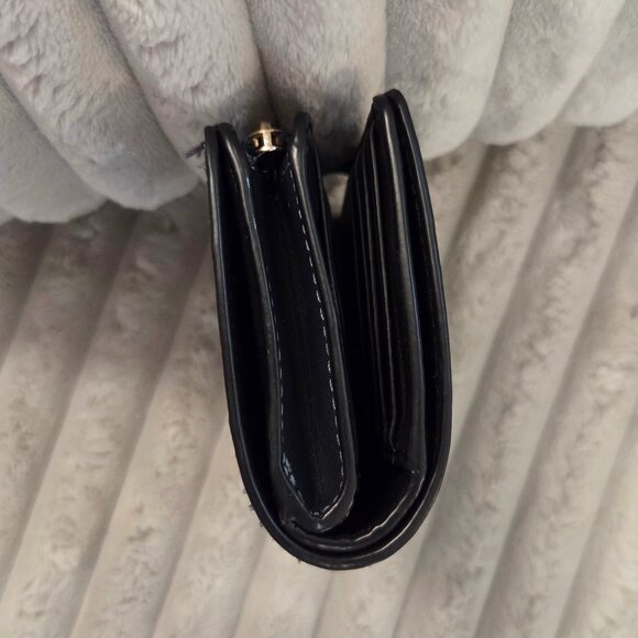 Coach Medium Corner Zip Wallet in Signature Debossed Patent Leather Charcoal - Picture 6 of 8